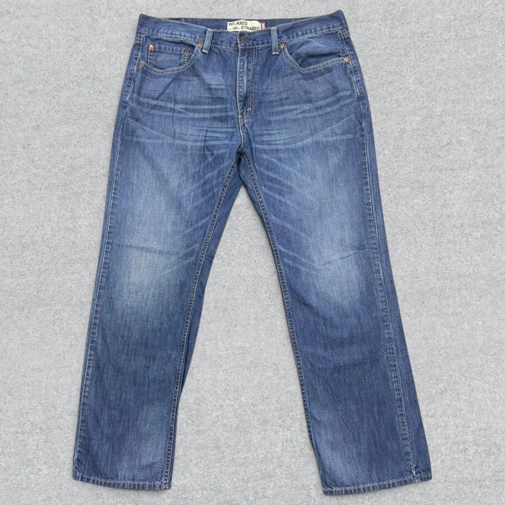 Levis 559 Jeans Mens 36x31 Blue Denim Distressed Relaxed Fit‎ Straight Leg Y2K